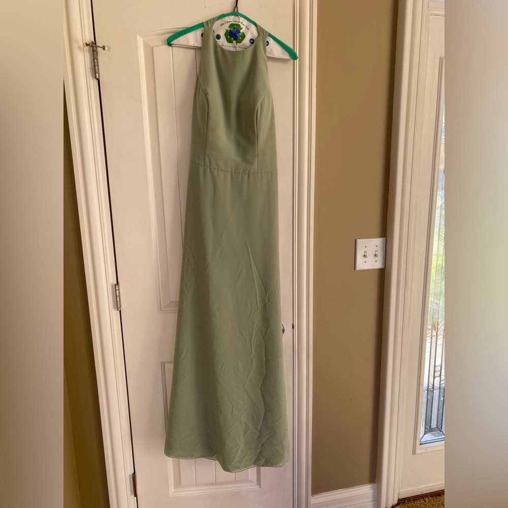 Hayley Paige Sage chiffon bridesmaid dress size 8 style 5714